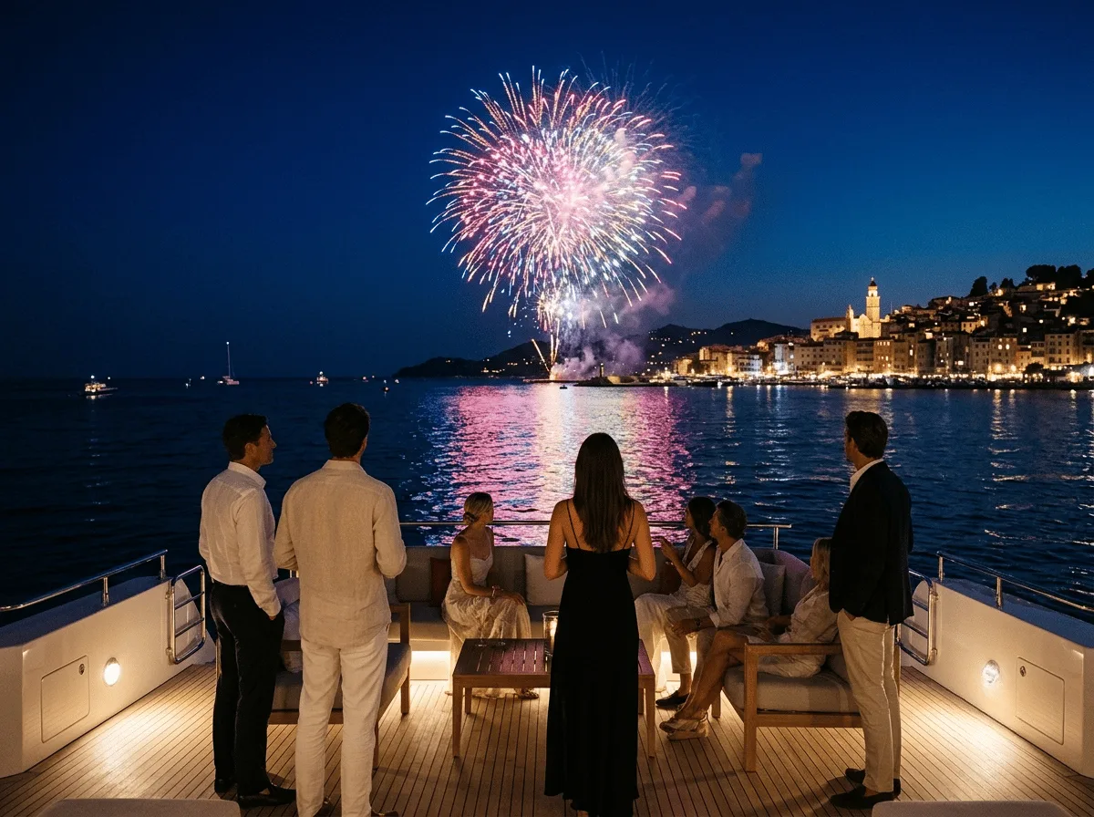 Feux d’artifice en mer