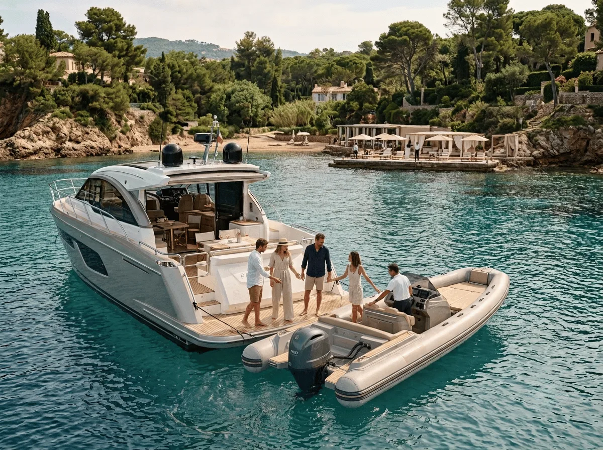 Journée beach club par la mer